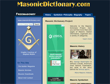 Tablet Screenshot of masonicdictionary.com